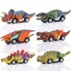 DERAYEE Dinosaures Machines Jouet,6 Pièces Dinosaure Jouet Tirez Retour Voiture,Jeux Cadeaux pour Enfants 2 3 4 5 6 7Ans