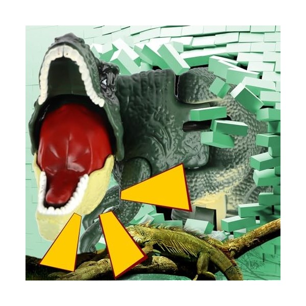 MplehDa Jouet dinosaure à bascule Trigger The T-REX - Jouet amusant pour enfants - Avec tête et queue - Pour anniversaire, Ha