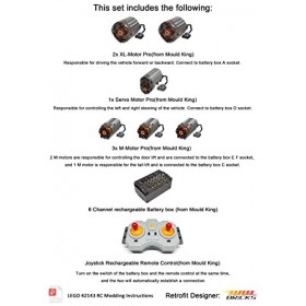 Kit de moteurs Technique Power pour Lego 42143 Ferrari Daytona modèle non inclus 