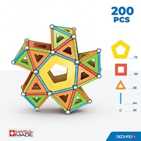 Geomag- Constructions Magnétiques, 392, Bleu, Vert, Jaune, Orange, Rouge