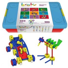 Broks Creators Box - Kit de Construction de 198 pièces | STEM | Engrenages | Garçons et Filles 3 4 5 6 7 8 9 10+ Ans | Nouvea