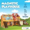 Playmags Ensemble de Carreaux Magnétiques Colorés, Blocs de Construction Magnétiques pour Enfants, Jouets de Construction Cré