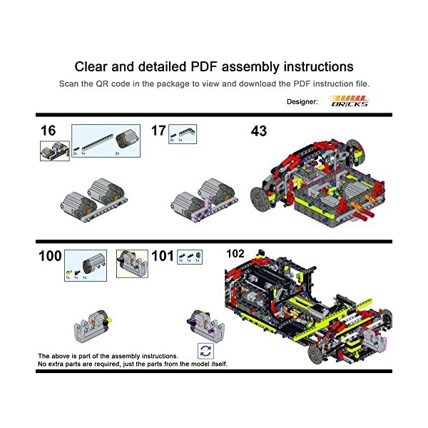 Kit de moteurs Technique Power pour Lego 42115 Lamborghini Sián FKP 37 modèle non inclus 