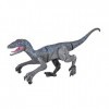 Kizmyee Dinosaure Jouet Télécommandé pour Enfants - 2.4GHz Réaliste Vélociraptor Dino Rechargeable avec Lumière, Marche, Rugi