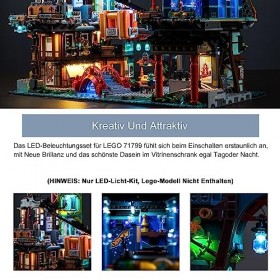 Kit déclairage de décoration télécommandé pour Lego Ninjago City Markets 71799 Kit de Construction Pas Lego , Kit déclaira