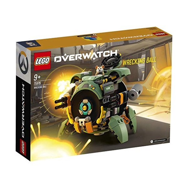 LEGO Overwatch® - Bouldozer, jeu de construction inspiré du jeu vidéo, robot de combat incluant Hammond le hamster, 227 pièce