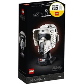 LEGO 75305 Star Wars Le Casque du Scout Trooper, Kit de Construction, Masque, Maquette, Décoration, Cadeau, Loisirs Créatifs,