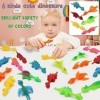 24PCS Lance Pierre de Dinosaure Enfant,Dinosaure Catapulte, Lance-Pierres de Doigts Extensibles de Dinosaure, Dinosaure Jouet