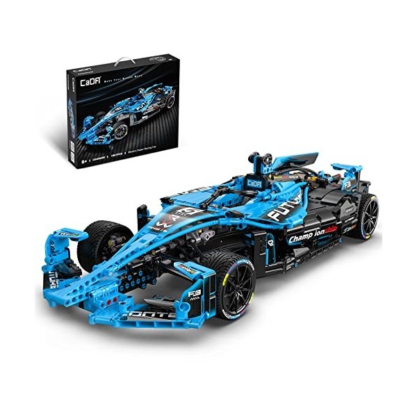CaDA Jeux de Construction Formule Racing Car,Kit de Briques pour Modèle de Voiture à lÉchelle 1:8,Jouets de Collection de Vo