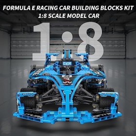 CaDA Jeux de Construction Formule Racing Car,Kit de Briques pour Modèle de Voiture à lÉchelle 1:8,Jouets de Collection de Vo