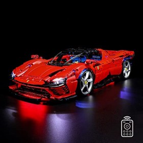 BRIKSMAX Kit d’éclairage à LED pour Lego Technic Ferrari Daytona SP3 - Compatible with Lego 42143 Blocs de Construction Modèl