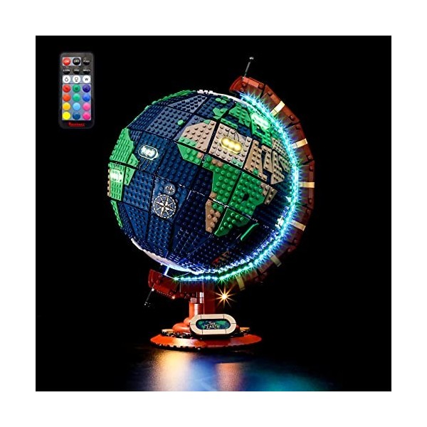 BRIKSMAX Kit d’éclairage à LED pour Lego Le Globe terrestre - Compatible with Lego 21332 Blocs de Construction Modèle- Pas in
