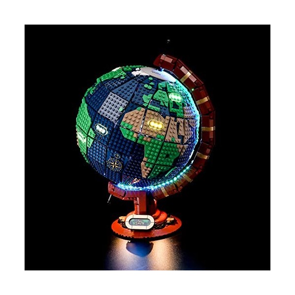 BRIKSMAX Kit d'éclairage à LED pour Lego Le Globe terrestre - Compa