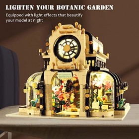 SDXFUWA 16019 Jardin Botanique, Modèle MOC Street View avec Lumières Affichables, Jouets de la Série Street View 2,147 pièce