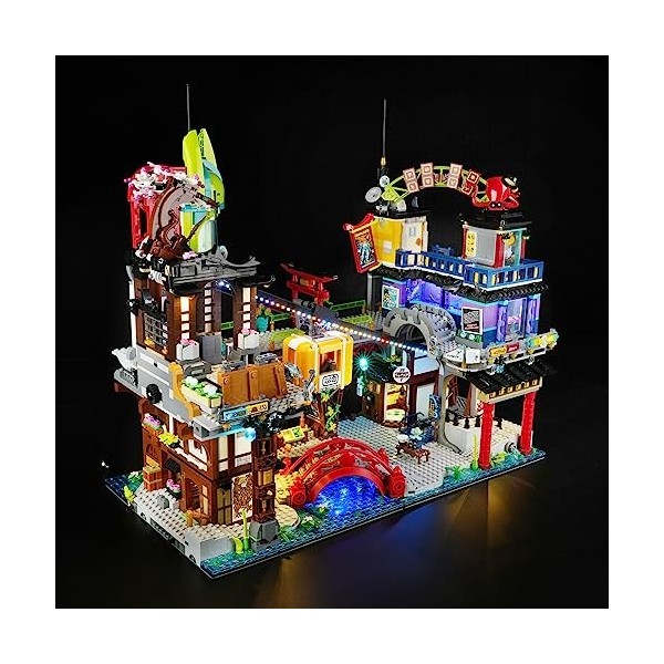 cooldac Kit déclairage LED pour Lego 71799 Ninjago City Markets, compatible avec le modèle de blocs de construction Lego 717