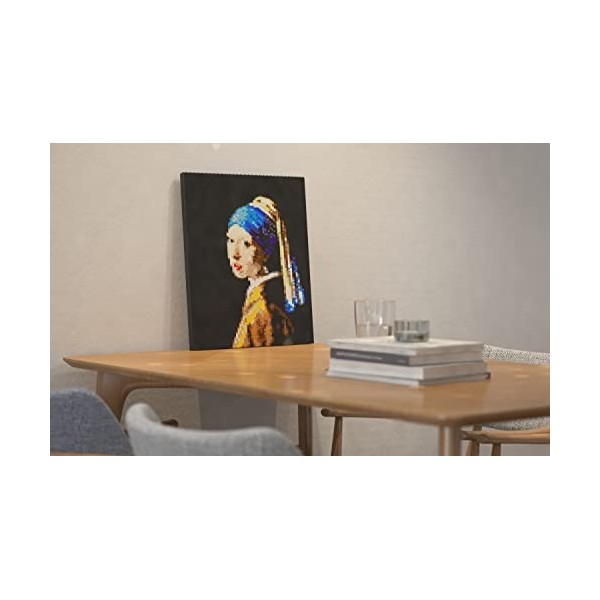 JEKCA | Girl with a Pearl Earring Brick Painting 01S - Kit de briques de construction, sculptures en blocs de construction, k