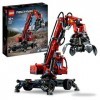 LEGO 42144 Technic La Grue de Manutention: Jeu de Construction Éducatif, Engin de Chantier, Maquette Pneumatique, Stimule lI