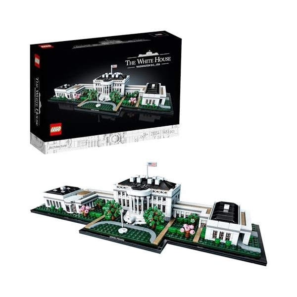 LEGO 21054 Architecture La Maison Blanche, Ensemble de Construction Landmark, Modèle de Collection et dExposition pour Adult