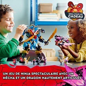 LEGO 71775 Ninjago Le Robot Samouraï X de NYA, Figurine avec Minifigures Lloyd, Kai et Zane, Jouet pour Enfants de 9 Ans et P