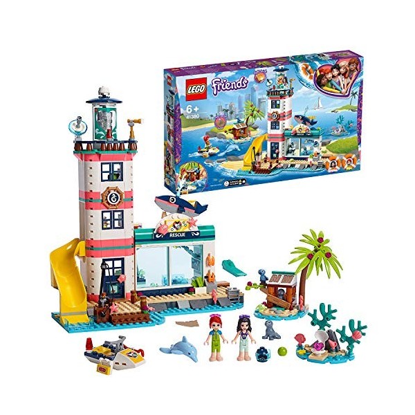 LEGO®-Friends Le centre de sauvetage du phare Jouet pour Fille et Garçon à Partir de 6 Ans et Plus, 602 Pièces 41380