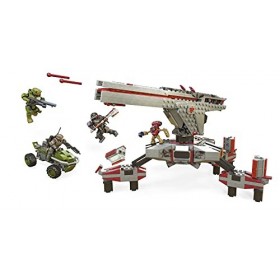 Mega Construx Halo Infinite, Affrontement au Poste de Défense 2-en-1, véhicule à construire, 782 pièces, jeu de briques de co