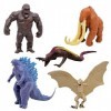 Hilloly Monstre Figurines Ornements,5 PCS Monster Décoration de Gâteaux Jouets,Compris Dinosaures Monstre Chimpanzés Mammouth