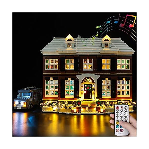 Kyglaring Kit déclairage LED pour idées Home Alone - Kit de construction exclusif et de lumières compatible avec le modèle L