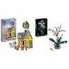LEGO 43217 Disney et Pixar La Maison de « Là-Haut », Jouet avec Ballons & 10311 Icons L’Orchidée Plantes avec Fleurs Artifici