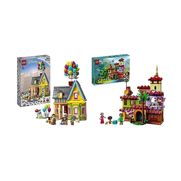 LEGO 43217 Disney et Pixar La Maison de « Là-Haut », Jouet avec Ballons & 43202 Disney La Maison Madrigal, Jouet de Construct