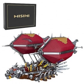 MISINI 58036 Orgrims Marteau dirigeable médiéval Blocs de serrage 1855 pièces MOC Briques de construction créatif Modèle de c