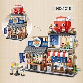 LOZ Mini Blocks Kit de construction 4 en 1 japonais Street View Maison Briques de construction 2969 MOC Mini modulaire Maison