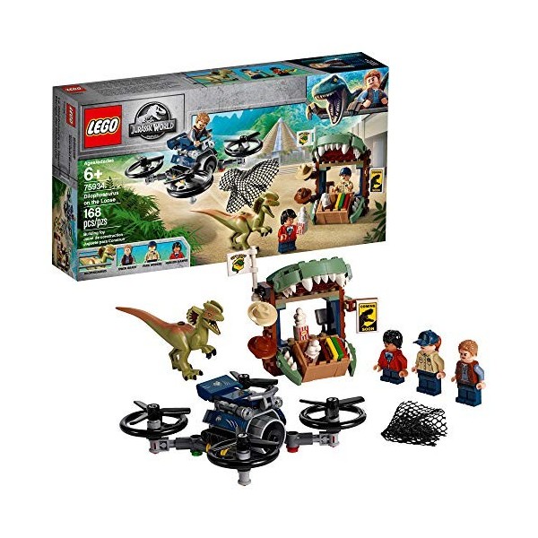 LEGO Jurassic World Dilophosaurus on The Loose 75934 Building Kit, New 2019 168 Pieces 