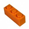 LEGO Pièces et pièces : orange orange vif 1 x 3 briques x200