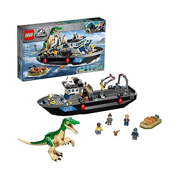 LEGO Jurassic World Baryonyx Dinosaur Boat Escape 76942 Building Kit. Cool Toy Playset for Creative Kids. New 2021 308 Piece
