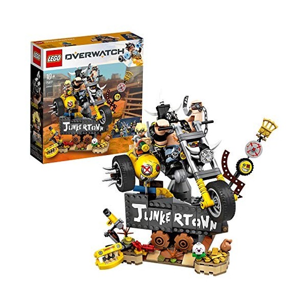 LEGO Overwatch® - Chacal et Chopper, jeu de construction inspiré du jeu vidéo, inclus la moto de Chopper et un panneau Junker