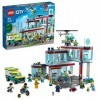 LEGO 60330 City L’Hôpital, Set de Construction, Jouet Camion d’Ambulance, Hélicoptère et 12 Minifigurines, pour Garçons et Fi