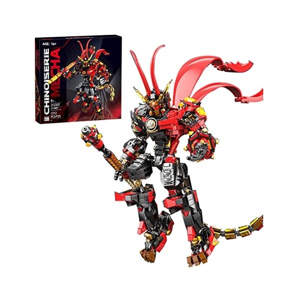 ENDOT Mech Sets, compatibles avec Lego, Lu Bu Mech - Jeu de blocs éducatifs pour garçons et filles - 1448 pièces