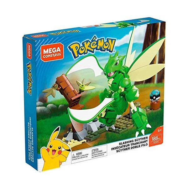 Mega Construx Pokemon Insécateur Tranchant, jeu de construction, 188 pièces, pour enfant dès 6 ans, GCN19 [Exclusif Amazon]