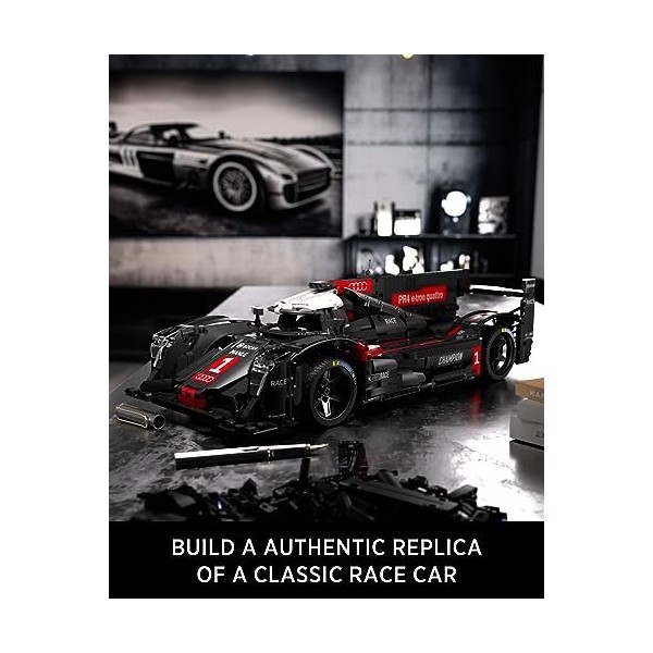 Nifeliz RI8 Kit de voiture de course à collectionner pour adultes et adolescents, modèle de voiture à léchelle 1:10, cadeau 
