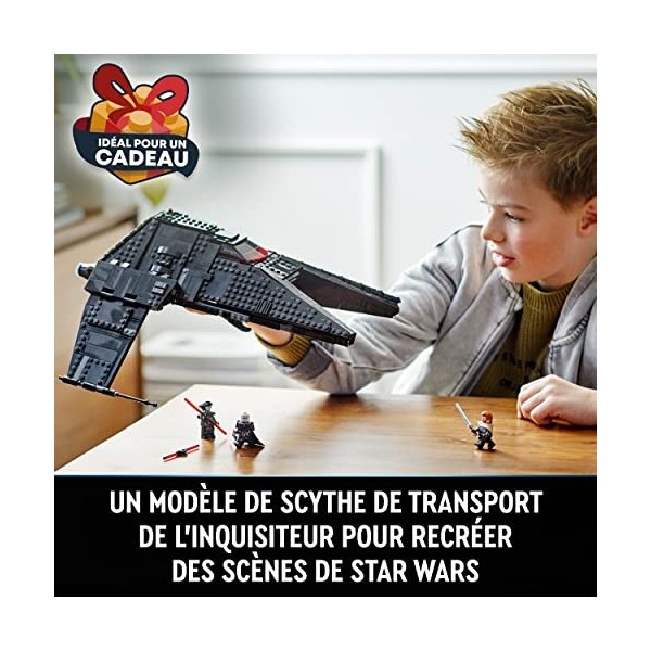 LEGO 75336 Star Wars Le Vaisseau Scythe De Lâ€™Inquisiteur: Aventure Galactique avec Vaisseau Spatial, Minifigurine Ben Kenob