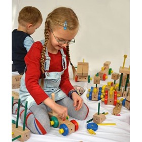 Matador-M175 Jeu de Construction, M175, Bois, Multicolore