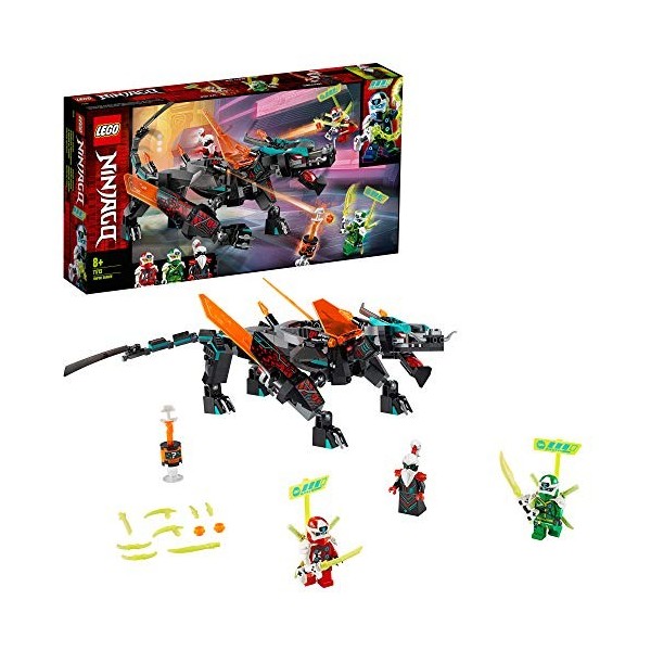 LEGO Ninjago, Le Dragon de lempire, Set de Construction avec 3 Figurines, Jouet Ninja pour Enfants, 286 pièces, 71713