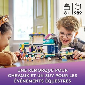 LEGO 41722 Friends La Remorque du Concours Hippique: Jouet Équestre, Concours Hipppique avec Remorque à Chevaux, Voiture, Kit