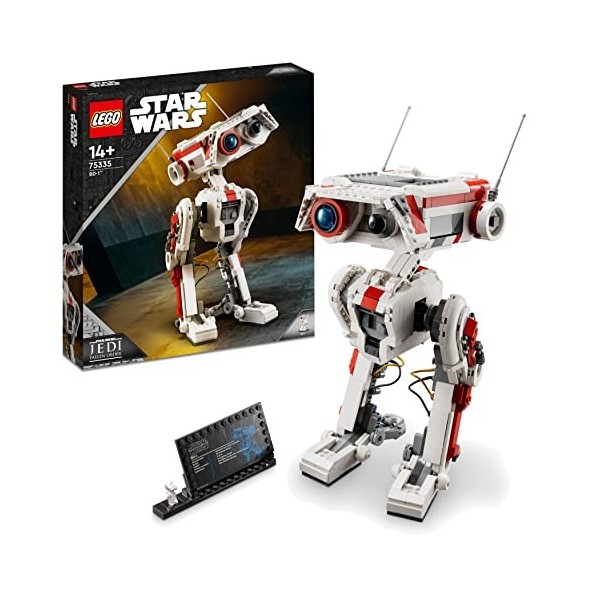 LEGO 75335 Star Wars BD-1: Kit de Construction de Maquette, Figurine de Droïde Articulée, Décoration de Chambre, Cadeau pour 