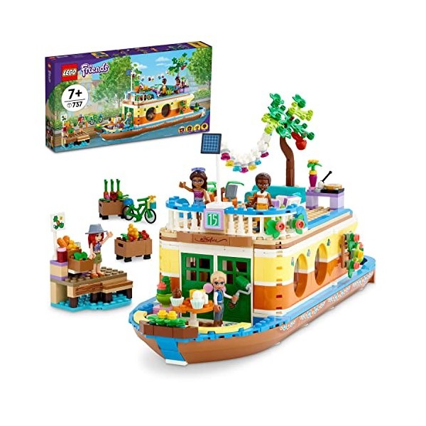 LEGO 41702 Friends La Péniche, Jouet Bateau pour Enfants dès 7 Ans