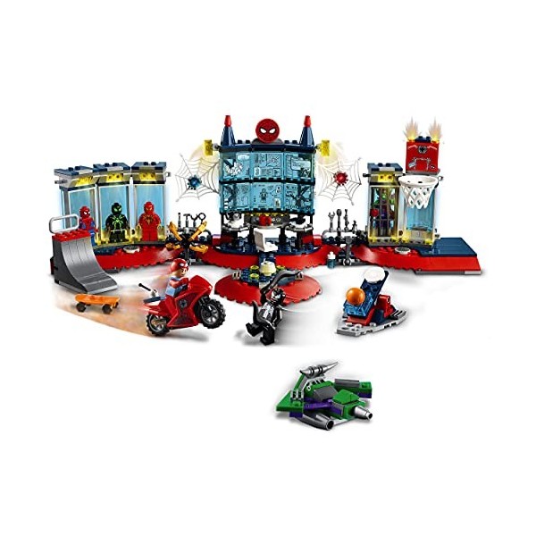 LEGO 76175 Marvel Super Heroes L’Attaque Contre Le Repaire de Spider Jeu de Construction avec Figurines