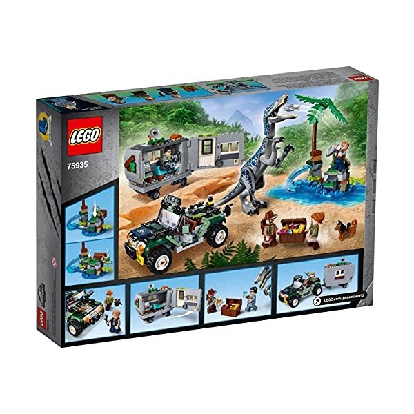 LEGO 75935 Jurassic World L’affrontement du Baryonyx : la Chasse au trésor avec Jouet Buggy Hors Route