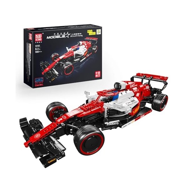 Mould King 13151 Technic Speed Champions - Briques de construction télécommandées - Formule 1 - Voiture de course - Briques d