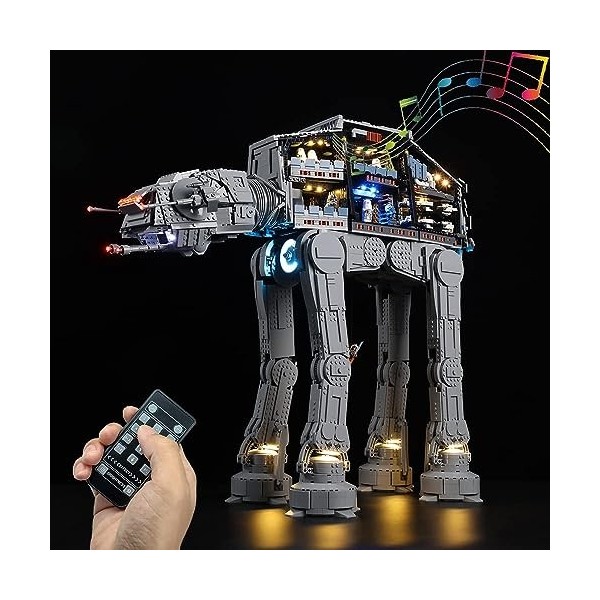 Kyglaring Kit déclairage LED sans modèle - Compatible avec Lego-75313 Star Wars at-at Walker Building Blocks Model Set - L