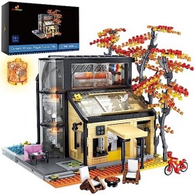 JMBricklayer 21108 Ensemble de construction de maisons forestières pour adultes, blocs modulaires de vue sur la rue, jouet de